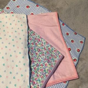 Handmade Flannel Receiving Blankets (Lot of 4)